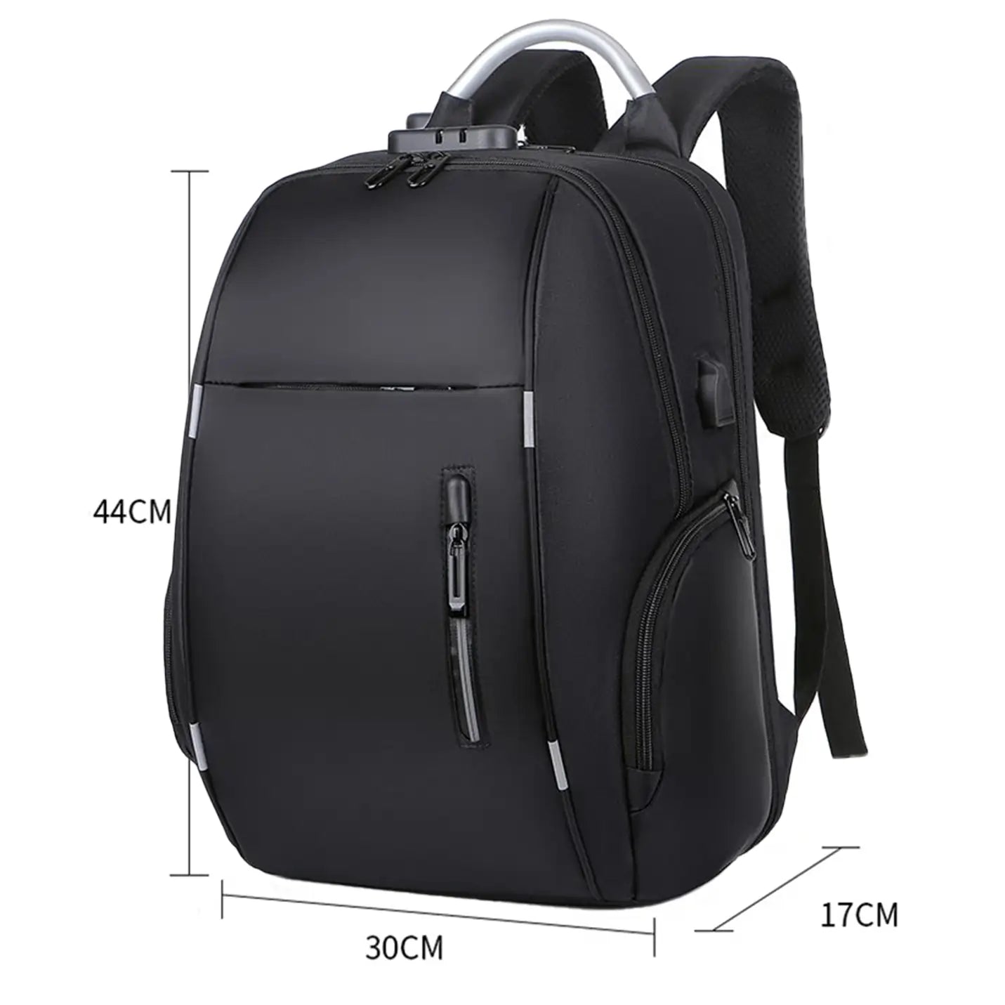 Stylish Black Anti-left Travel Laptop Backpack Img 2